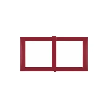 rámeček 2nás. ELEGANT vodorovný - rubín.červená