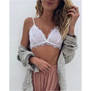 Podprsenka BeChick Bílá podprsenka Eyelash Scallop Lace BeChick ❤