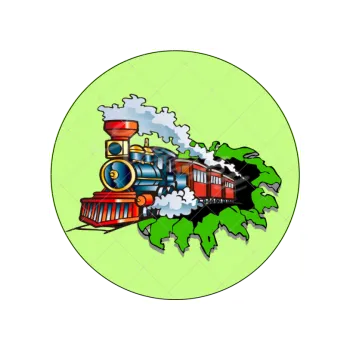 Jedlá dekorace na dort VLÁČEK a díra, VARIANTA Jedlý papír 1104