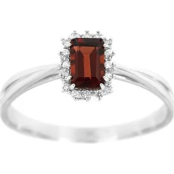 Prsten Zlatnictví U Kostela Diamantový prsten s granátem 819čb 60 3949-21896856