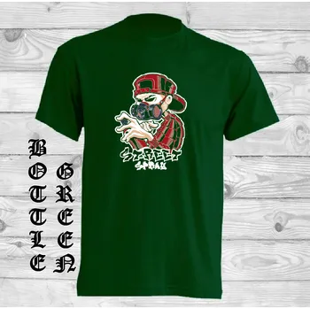 Chlapecké tričko detske-levne-bavlnene-tricko-potisk-sprejer-graffiti Barva: Bottle green - lahvově zelená, velikost: 140