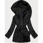 Černá dámská bunda s kapucí (HO-22) odstíny černé XL (42)