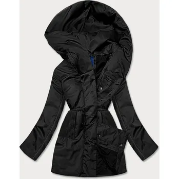 Černá dámská bunda s kapucí (HO-22) odstíny černé XL (42)