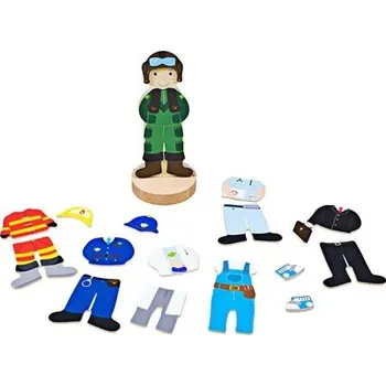 Puzzle Bigjigs Toys Magnetické oblékací puzzle profese