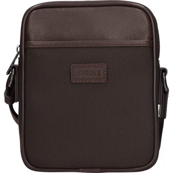 Pánská aktovka Pánská taška přes rameno Fagola Renno - tmavě hnědá