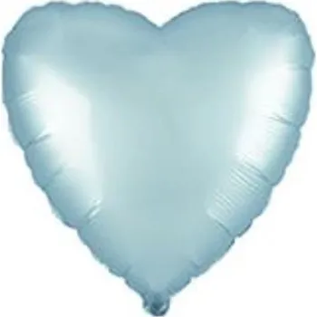 Balónek Balón foliový 45 cm Srdce PASTELOVÉ MODRÉ - FLEXMETAL