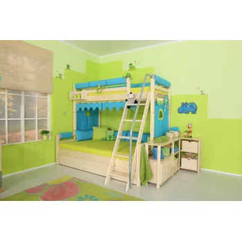 Postel Palanda nízká dvoulůžko Domestav D859 Materiál: Buk cink, Povrchová úprava: Přírodní provedení