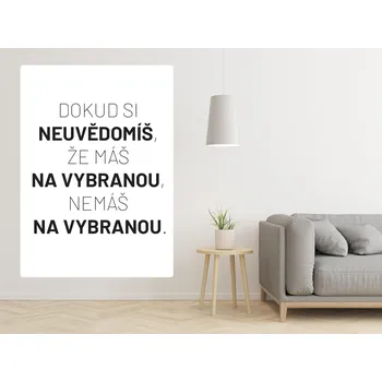 Samolepící dekorace Máš na vybranou samolepka na zeď výška 20 cm