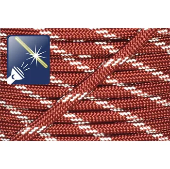 Lano Paracord 550 červená + reflexní Jednotka: 50m
