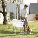 Aldotrade Plastový koš na čisté prádlo vyvýšený STAND UP se skládacíma nohama