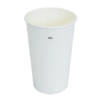 Jednorázové nádobí Kelímek papírový 0,5l bílý 50ks