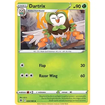 Sběratelská karetní hra Pokémon karta Dartrix 020/189