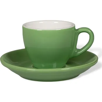 Biebri šálek s podšálkem, 65ml, set 4 ks, zelená