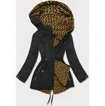 Černo/žlutá oboustranná dámská bunda parka (W703BIG) odstíny žluté 52