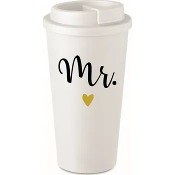 Termohrnek MR. - bílý termohrnek 475 ml