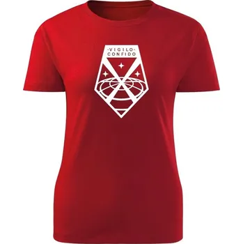 Dámské tričko Dámské tričko UFO Vigilo Confido - červená