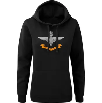 Dámská mikina Dámská mikina s kapucí Parachute Regiment - černá