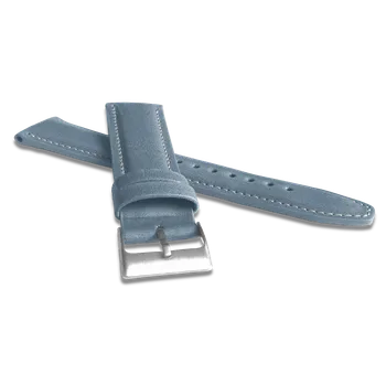 Řemínek na hodinky Modrý kožený řemínek LAVVU Classic Top Grain LSKUJ Šířka řemínku: 24mm