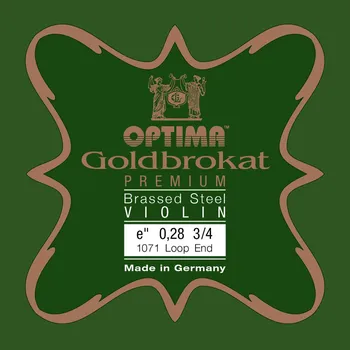 Struna pro kytaru a smyčcový nástroj Optima Struny pro housle Goldbrokat Premium - motaženo posazíE 0,28 S x-hart 31031