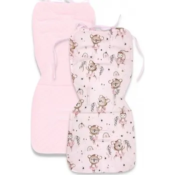 Vložka do kočárku bavlna/velvet, Little Balerina - růžová