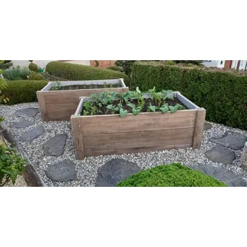 Pěstitelství DITON TVÁŘ DŘEVA Zvýšený záhon 90 Natur Patina