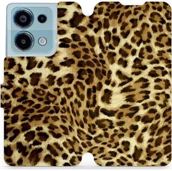 Pouzdro na mobilní telefon Flipové pouzdro Mobiwear - Xiaomi Redmi Note 13 Pro 4G / Poco M6 Pro 4G - VA33P Leopardí vzor (Knížkové flip pouzdro, obal, kryt na mobil Xiaomi Redmi Note 13 Pro 4G / Poco M6 Pro 4G - VA33P Leopardí vzor, materiál Umělá kůže + TPU - ochrana 360°, stojáne