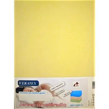 Jersey prostěradlo postýlka 70x140 cm (č. 5-sv.žlutá)