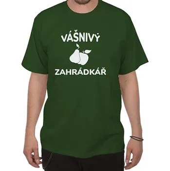 Pánské tričko Zelené tričko Vášnivý zahrádkář - velikost L