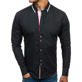 Pánská móda Pánská košile BOLF 6857 černá - S