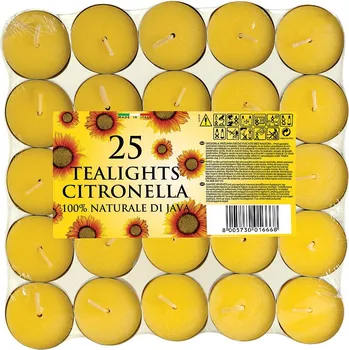 Svíčka Petali Citronella vonné čajové svíčky 25ks