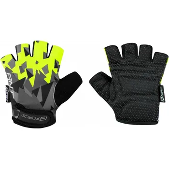 Cyklistické rukavice rukavice FORCE ANT KID, šedo-fluo Velikost: XL