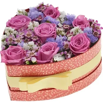 Krabička květin BERNARDINA červená 19x9cm