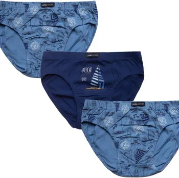 Chlapecké spodní prádlo CHLAPECKÉ SLIPY B-522SD tmavě modrá 134-140