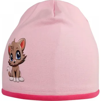 Čepice Bavlněná čepice Dráče - Hučka 18, světle růžová, kočička Barva: Růžová světlejší, Velikost: 46-48