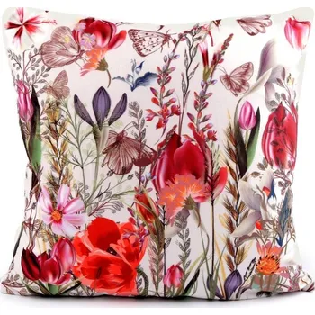 Povlak na dekorativní polštářek Povlak na polštář 40x40 cm - 1 bílá květy
