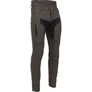 Moto kalhoty Kalhoty na motorku MBW SVEN s kevlarem pánské textilní hnědo-zelené + DOPRAVA ZDARMA