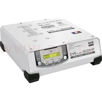 Auto-moto Nabíječka/stabilizovaný zdroj GYSFLASH 50.24 HF, 6/12/24 V, 10-600 Ah, 50 A, kabely 5 m, menu v češtině