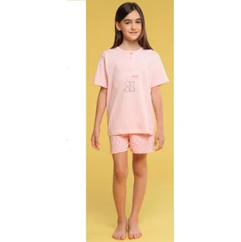 Dívčí pyžamo Karelpiu KC4138 Růžová 7/8