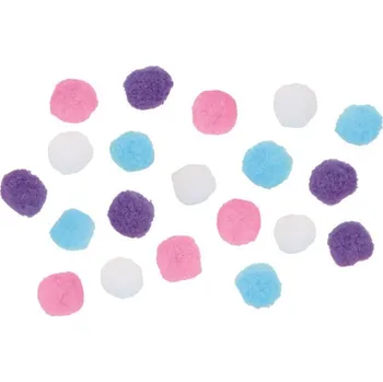 Vánoce Bambulky 2 cm 20 kusů v sáčku, mix barev 2875