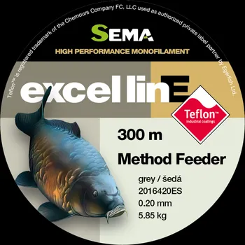 Sema Vlasec Excel Line Method Feeder 300m/0,16mmm - 3,85kg - šedá