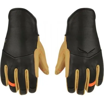 Rukavice rukavice Salewa Ortles AM M Leather Gloves, black out - vel. XL 114033