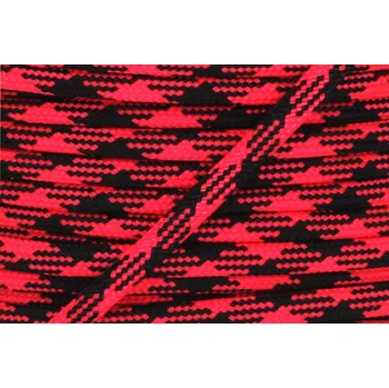 Lano Paracord 550 fluorescentní růžová x černá Jednotka: 100m