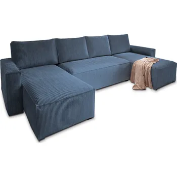 Sedací souprava PRM Rohová sedačka ASTRA do U, 299 cm Barva látky: POSO 05 (Modrá)