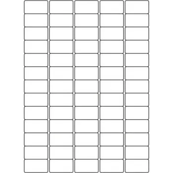 Speciální papír Etikety PRINT 38x21,2 mm bílé lesklé pro inkoustový tisk (50xA4), oblé rohy