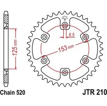 Motodíl Jt sprockets JTR 210-46 Honda