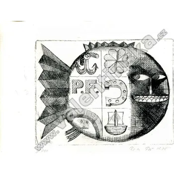 Umění Ryba PF (Petr Poš) lept