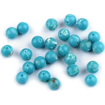 Minerálové korálky Modrý oceánový jaspis Ø6 mm 10ks - jaspis modrý oceán