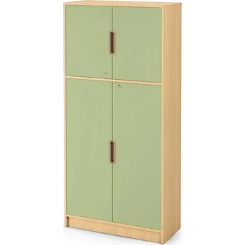 Dětská skříň Vysoká skříň s dvířky a zámkem- Typ A OPTIMA- Avokádová