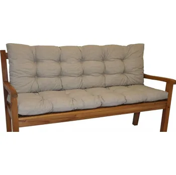 Podsedák Polstr na zahradní LAVIČKU 120 cm látka tmavě béžový melír