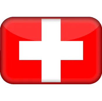 Samolepicí dekorace na vozidlo Amicar Samolepicí vlajka Švýcarska 50x30 mm, 3D efekt